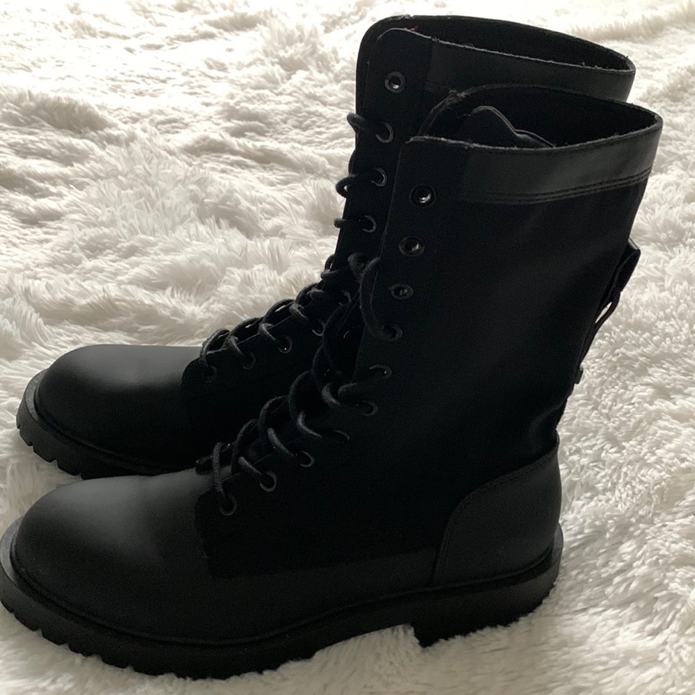 ZARA LOW HEAL LACE-UP COMBAT BOOTS